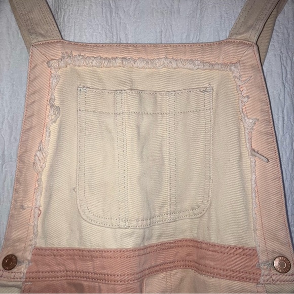 Urban OutfittersTwo-Tone Pink Patchwork Overalls/Dungarees - Picture 6 of 8